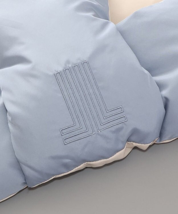 AURORA 【 LANVIN COLLECTION（ランバン コレクション） 】 リバーシブル中綿マフラー サックス