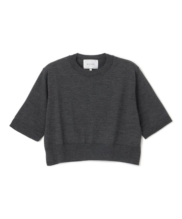 BEIGE， 【洗える】LA MONNAIE / ショート丈ニット C Gray