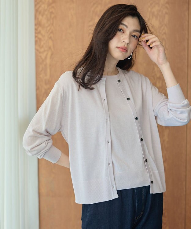 ANY 【2SET】ニットツインセット（ノースリーブニット＋カーディガン） オイスター