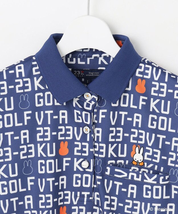 23区GOLF 【WOMEN】【吸水速乾/UVカット】ミッフィーロゴポロシャツ ブルー系5