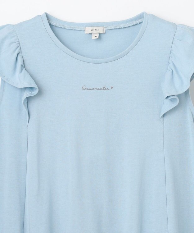 ANY KIDS ひんやりクール カットソーワンピース サックスブルー