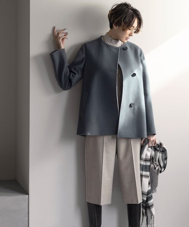 J.PRESS LADIES 【洗える】フラノハンドウォッシュ キュロット パンツ ベージュ系