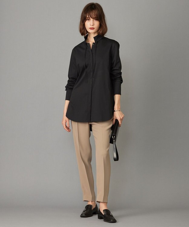 ICB 【洗える】 ライトダブルクロス ドロストパンツ ライトモカ系