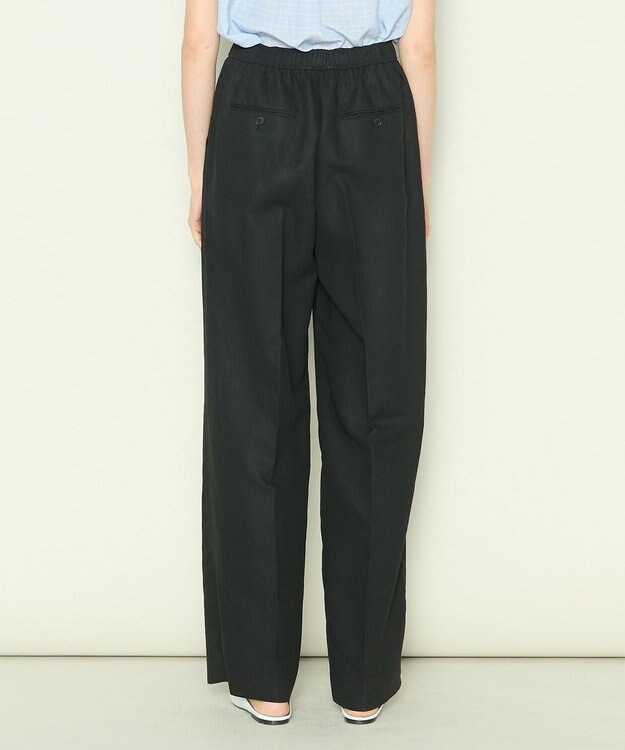 JOSEPH 【洗える】ボイルコットン　ワイドトラウザーズ Black