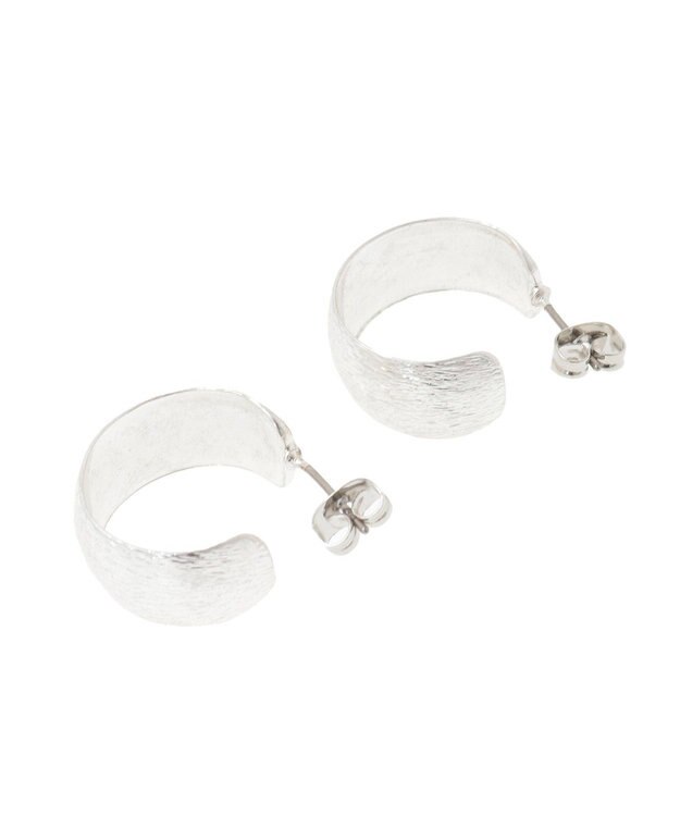 AMERICAN HOLIC ヘアラインフープピアス Silver