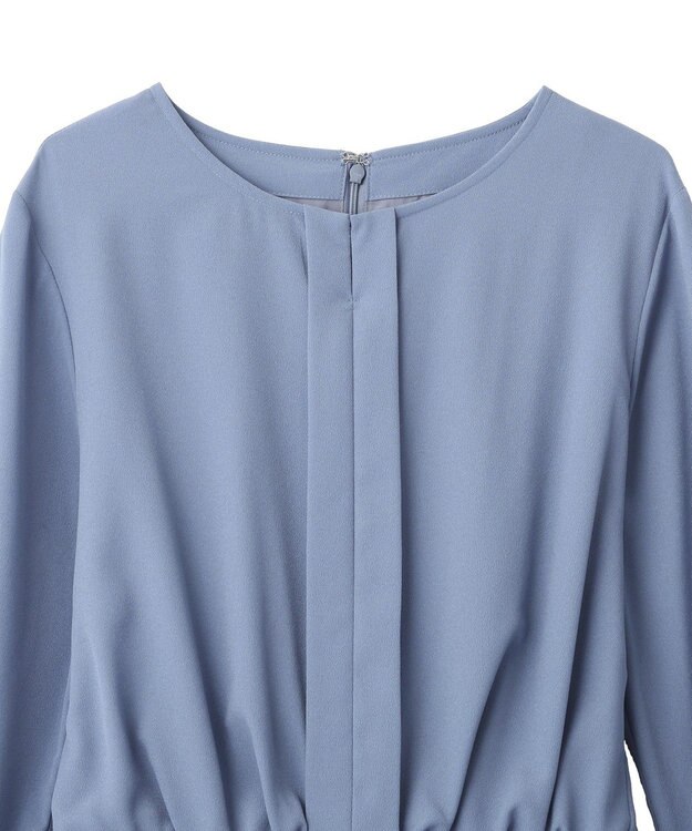 YECCA VECCA ジョーゼットプリーツワンピース Blue