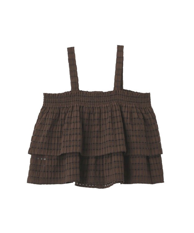 AMERICAN HOLIC シアーチェックビスチェ Brown