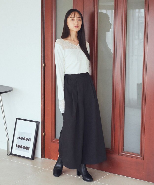 earth music&ecology あったか２ｗａｙレースプルオーバー Ivory