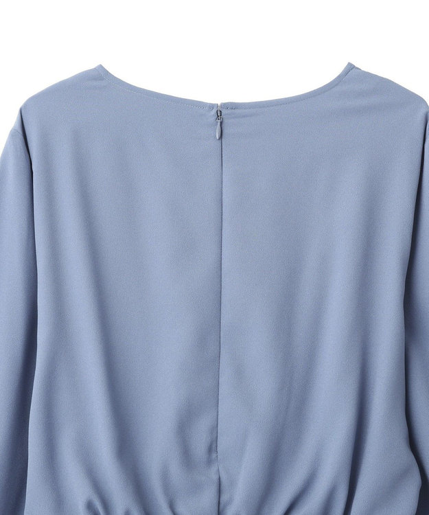 YECCA VECCA ジョーゼットプリーツワンピース Blue