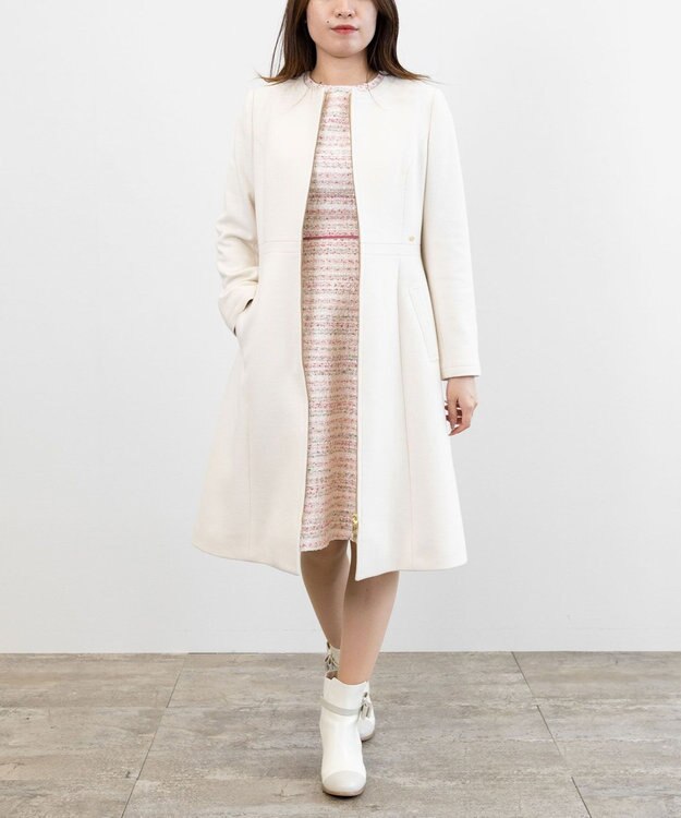 TOCCA MUSE ウールメルトンコート アイボリー系