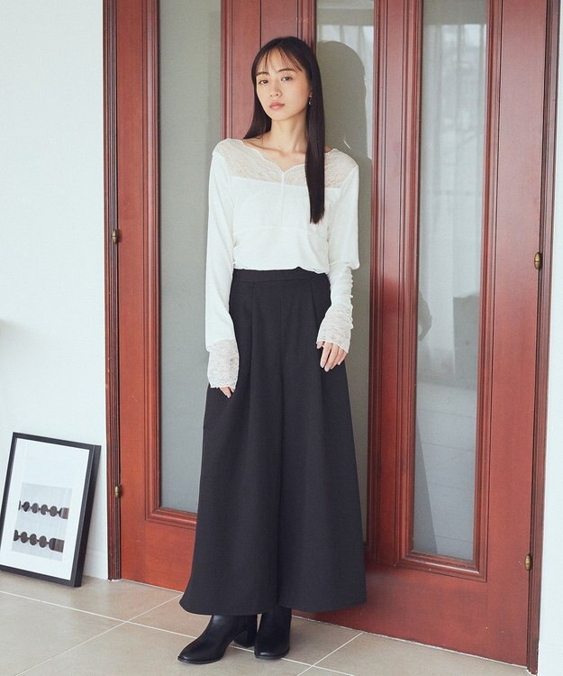 earth music&ecology あったか２ｗａｙレースプルオーバー Ivory