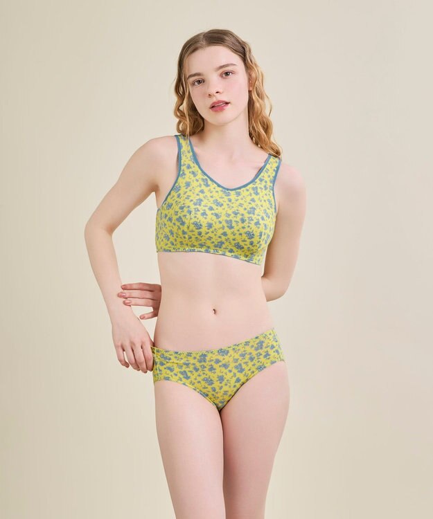 une nana cool ナイトアップブラ MADE WITH LIBERTY FABRIC クリアイエロー