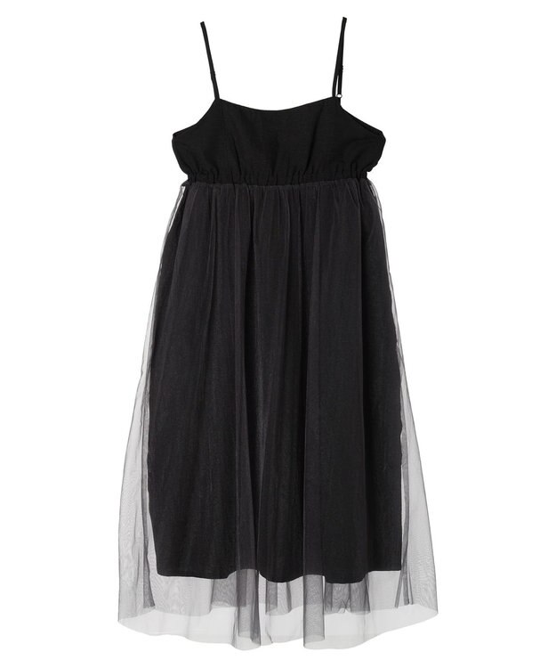 Green Parks ２ＷＡＹラメチュールキャミワンピース Black