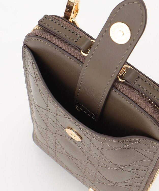 LA BAGAGERIE レザーステッチ　マルチポシェット グレージュ