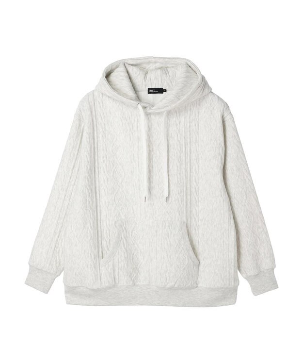 CRAFT STANDARD BOUTIQUE ケーブル柄カットパーカー2 Oatmeal