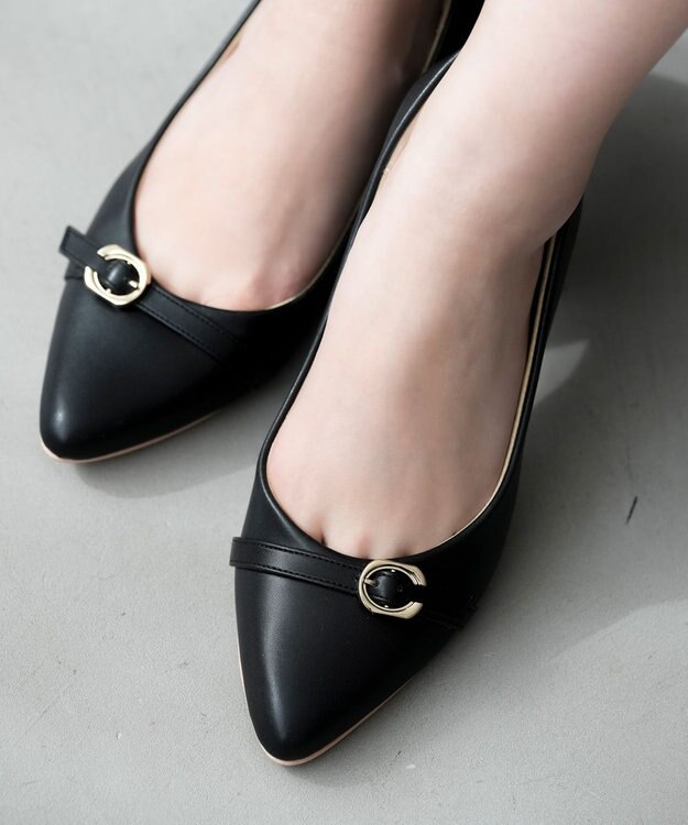 ANY SIS 【22.5~24.5cm】ベルテッドレディライク パンプス ブラック