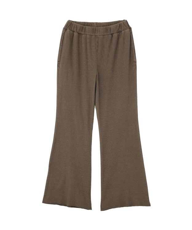 earth music&ecology ピグメントリブフレアパンツ Brown