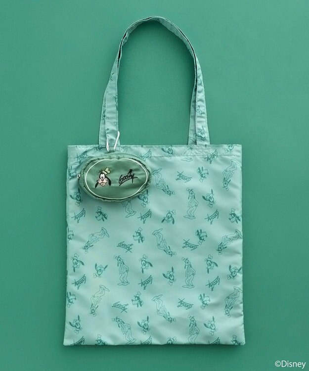 earth music&ecology 【予約】Disney/アソートポーチ付きエコバッグ グリーン