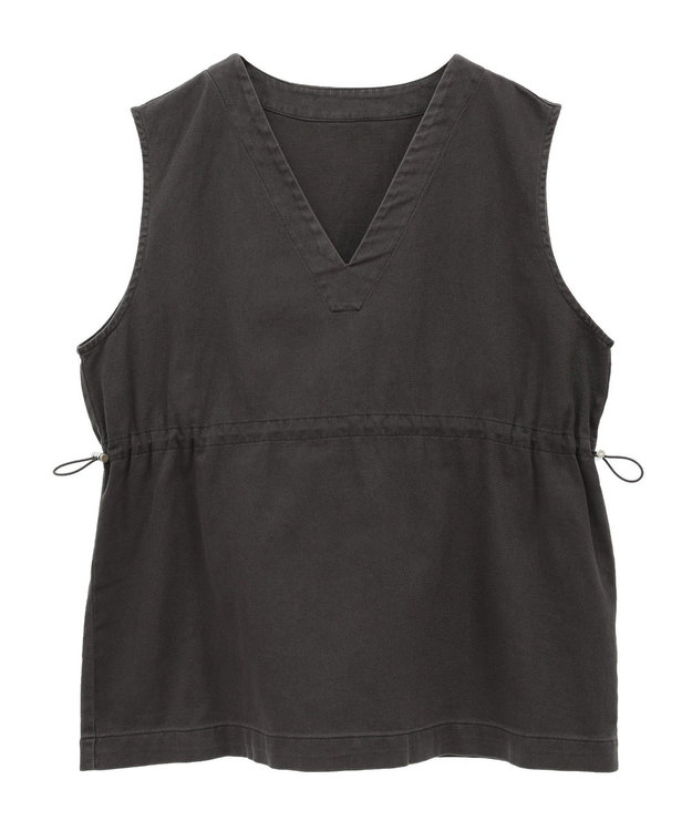 Green Parks ピグメントドロストベスト Charcoal Gray