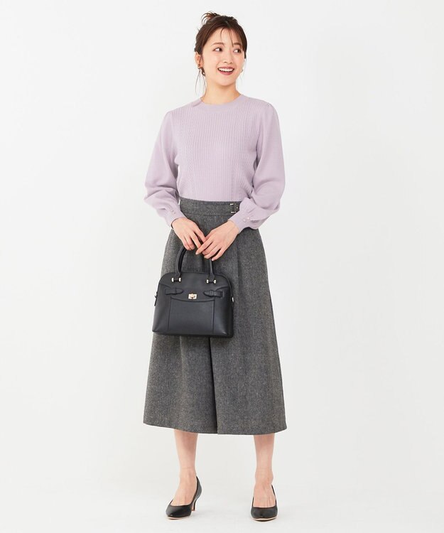 ANY SIS 【CICA加工】ケーブルポイント ニット ラベンダー