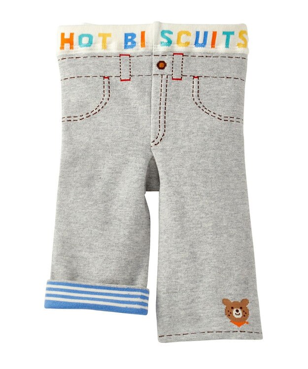 MIKI HOUSE HOT BISCUITS 【70-100cm】 8分丈スパッツ グレー