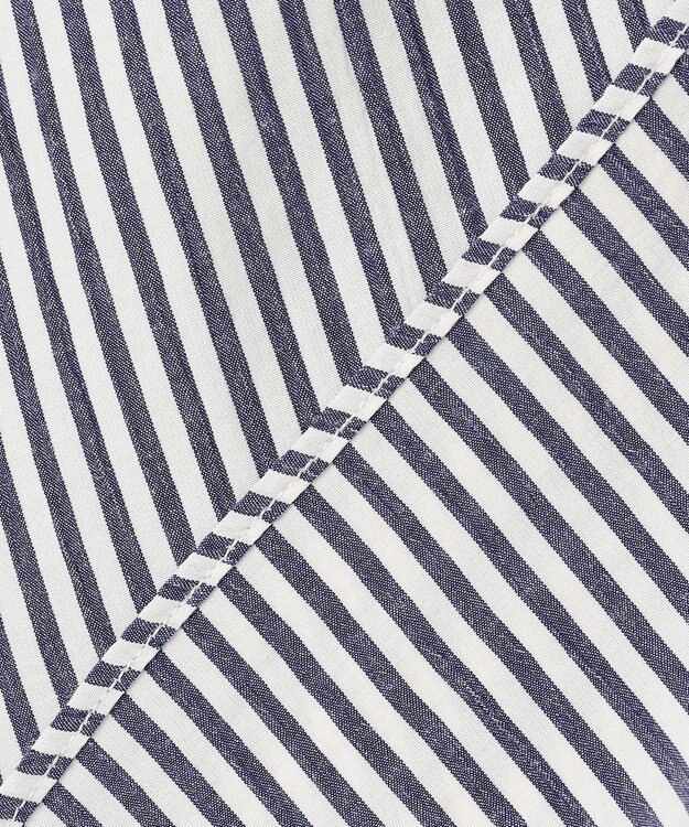 JOSEPH ABBOUD 【イージーケア・JAPANファブリック】ブロックストライプ シャツ ネイビー系1