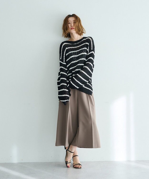 YECCA VECCA ベルトSETクロップド丈パンツ Mocha