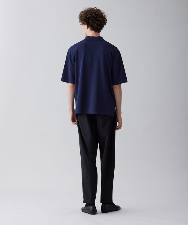 UNFILO MENS 【接触冷感】イージーケア ニットポロ [23年春夏商品] ネイビー