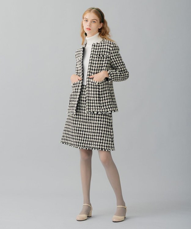 TOCCA PUZZLE ノーカラージャケット オフ×ブラック系3