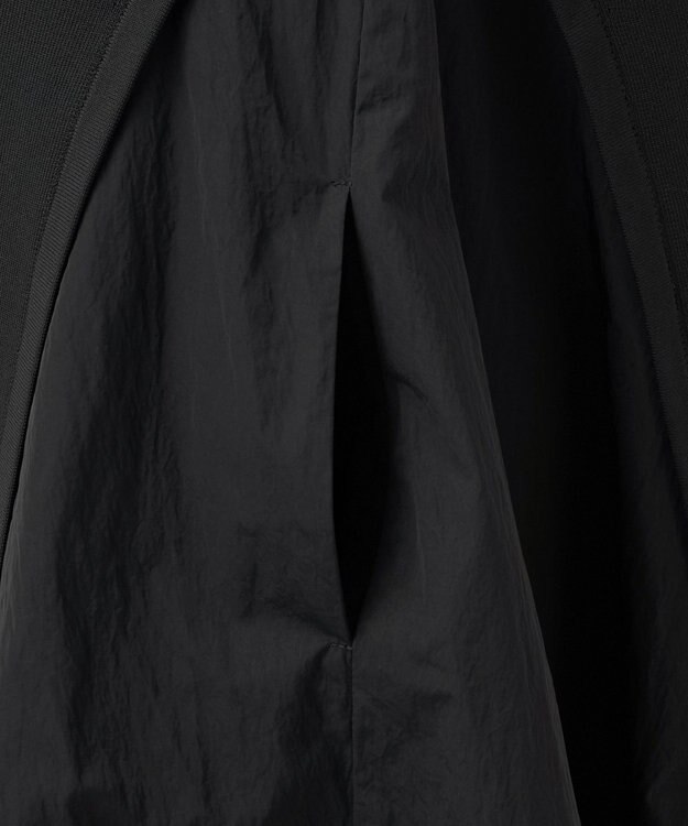 23区 L 【R(アール)】ナイロンタフタドッキング ニットワンピース ブラック系