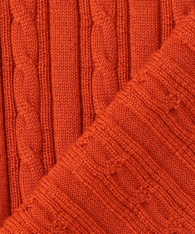 J.PRESS LADIES KNIT BASIC クルーネック ニット オレンジ系