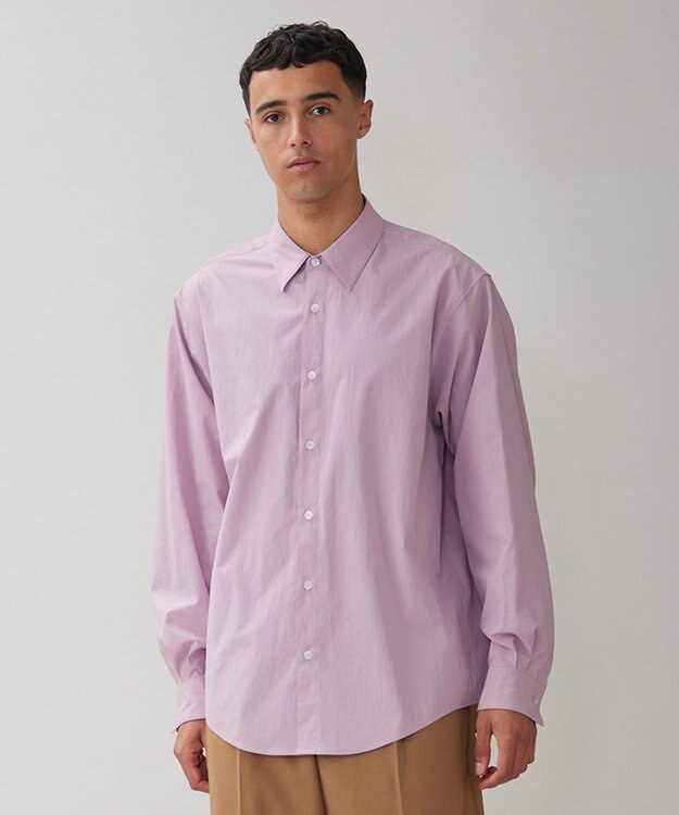 UNFILO MENS 【男女兼用】コンフォート レギュラーカラーシャツ [24年秋冬商品] ダスティ ピンク