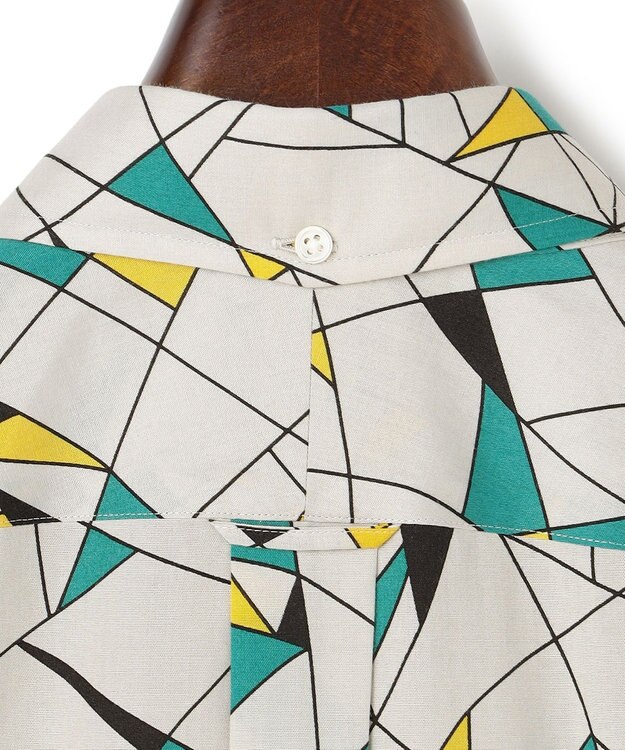 J.PRESS MEN 【J.PRESS ORIGINALS】Vintage Print Half Sleeve Shirt / B.D. / Baggy-Fit ライトグレー系9