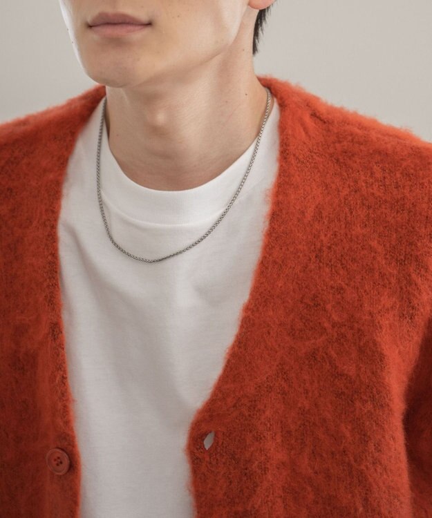 WEGO モヘアライクBIGカーディガン ダークオレンジ