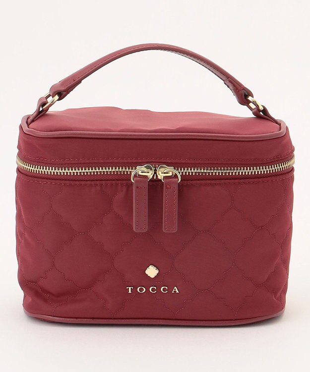 TOCCA 【撥水】CHECKER CLOVER VANITY ヴァニティバッグ レッド系
