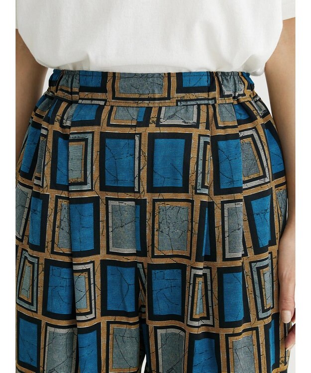 Green Parks アフリカン柄イージーパンツ Blue