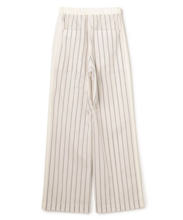 BEIGE， QUARTZ / 側章コンビ ストライプパンツ Black St.