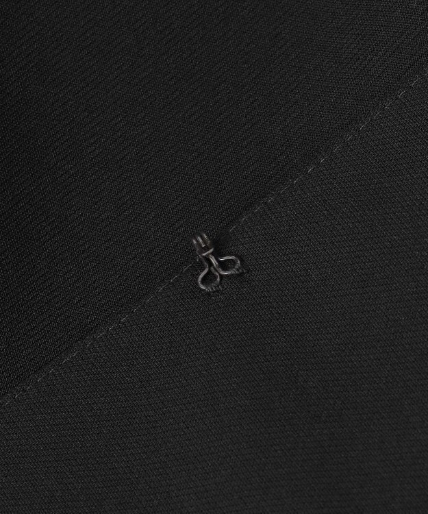 自由区 FORMAL 【ストレッチ/前開きワンピース】平二重 ジャケット+ワンピース ブラック系