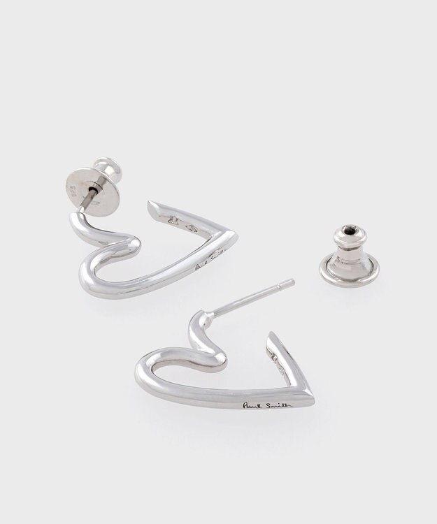 Paul Smith ハートミックスチェーン ピアス シルバー