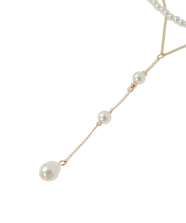 Green Parks パール２連Ｙ字ネックレス Gold