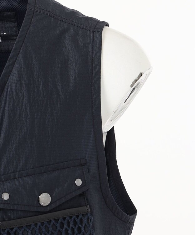 JOSEPH ABBOUD MOUNTAIN リップルサッカー ネイビー系