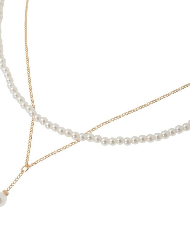 Green Parks パール２連Ｙ字ネックレス Gold