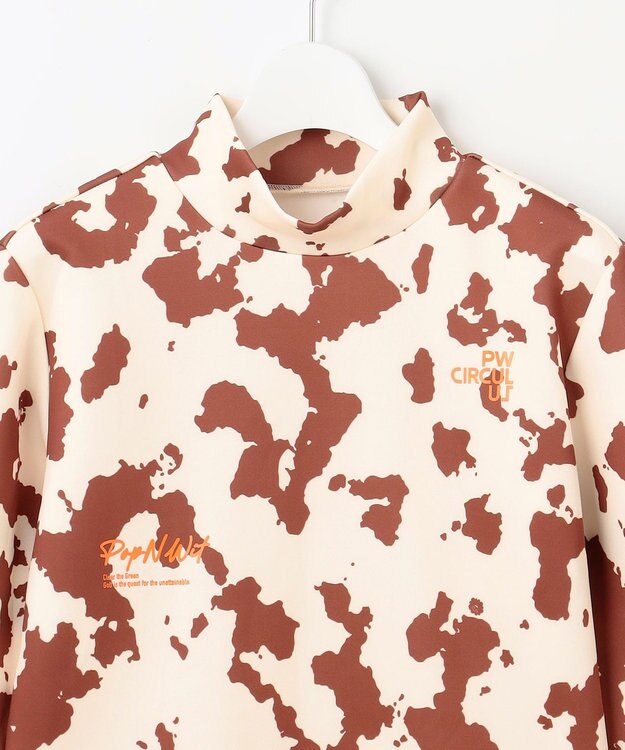 PW CIRCULUS 【ストレッチ / 快適 / 一枚でサマになる】【WOMEN】NEW PINTO柄ロングスリーブモック T ベージュ系5