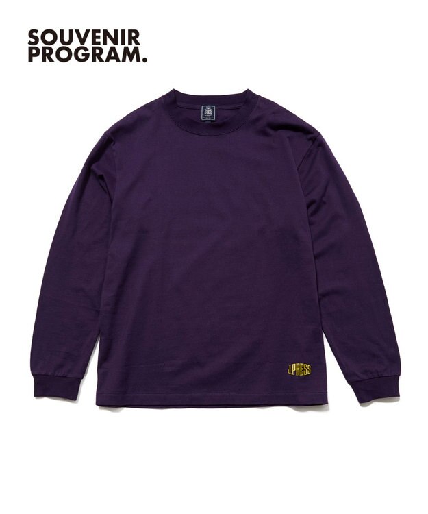 J.PRESS MEN 【J.PRESS ORIGINALS】【UNISEX】Cotton Jersey Small Logo Long Sleeve T-shirt パープル系