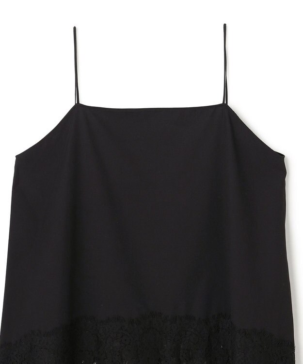 UNFILO レースヘム キャミソール ブラック