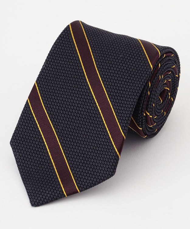 J.PRESS MEN 【JAPANESE SILK FRESCO TIE COLLECTION】ストライプ ネクタイ ネイビー系1