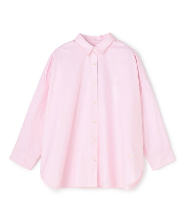 UNFILO L 【WEB限定カラー】コットン オーバーシャツ ピンク