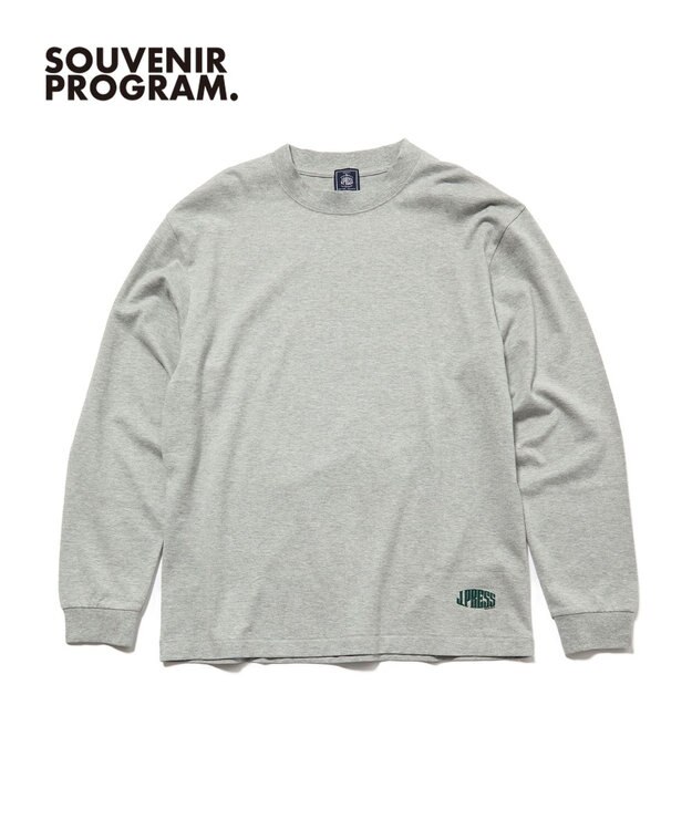 J.PRESS MEN 【J.PRESS ORIGINALS】【UNISEX】Cotton Jersey Small Logo Long Sleeve T-shirt ライトグレー系