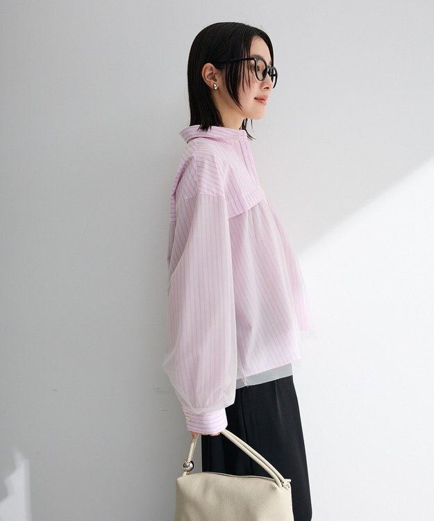 Green Parks イージーケアチュールドッキングシャツ Pink