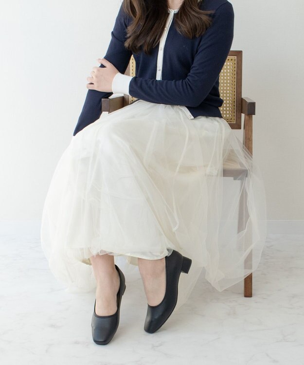 Bridget Birkin 【Bridget Birkin】晴雨兼用プレーンスクエアパンプス ブラック